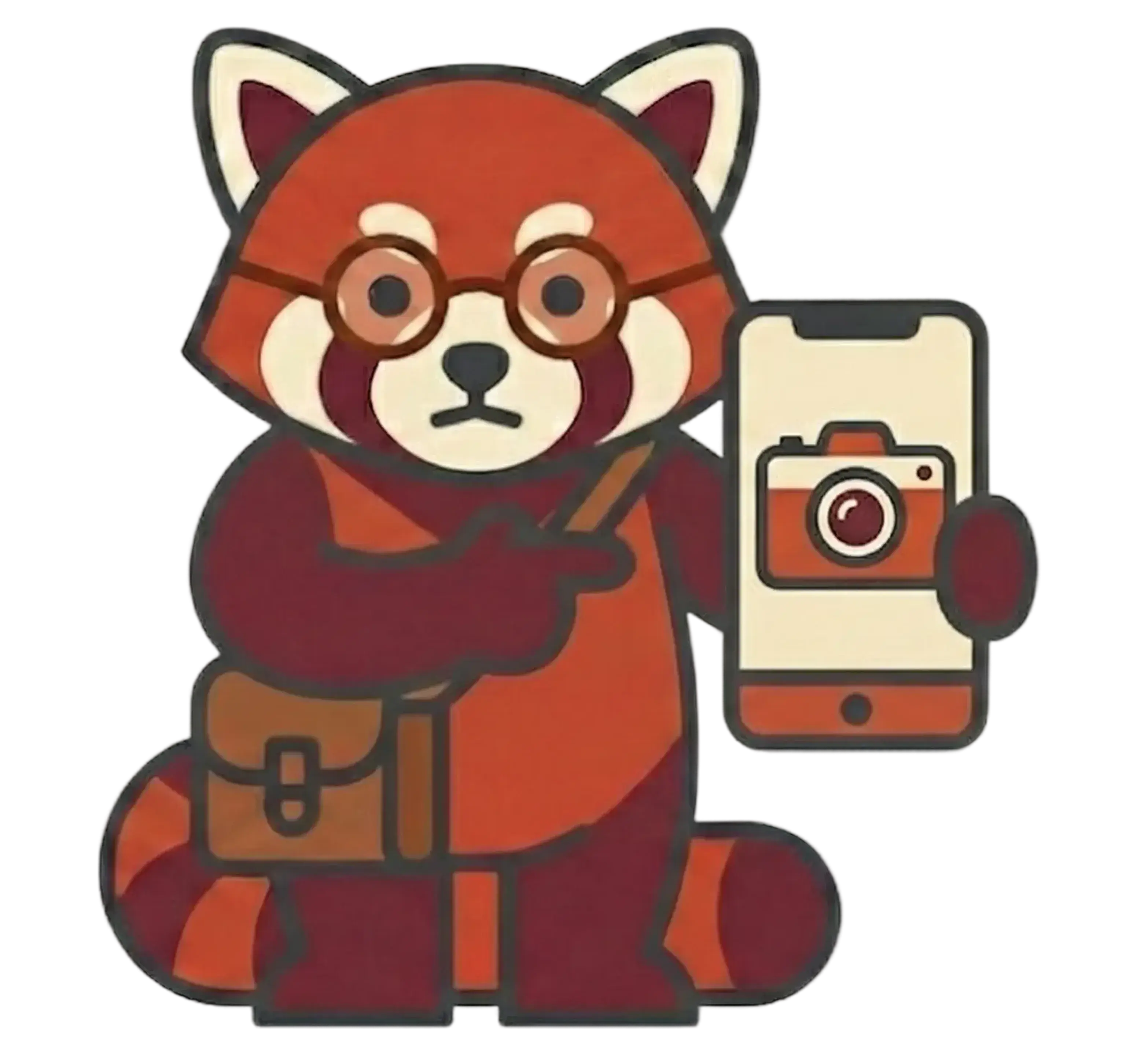 Red panda looking for books